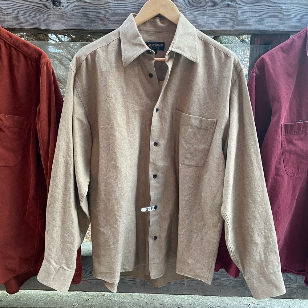 Harry Rosen tan button up